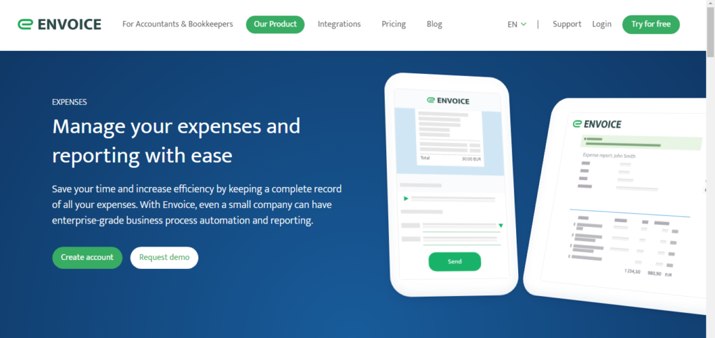 Envoice website