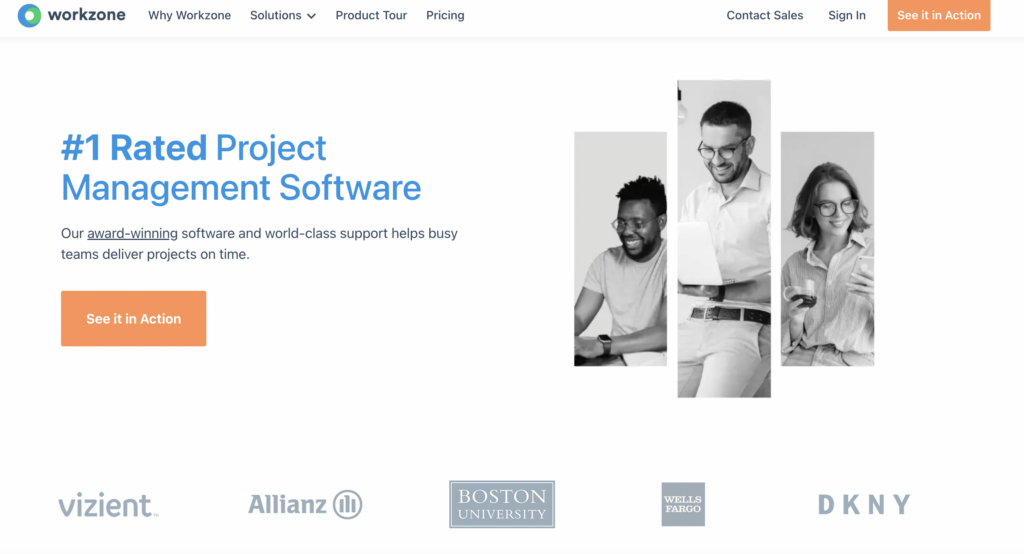 Workzone homepage