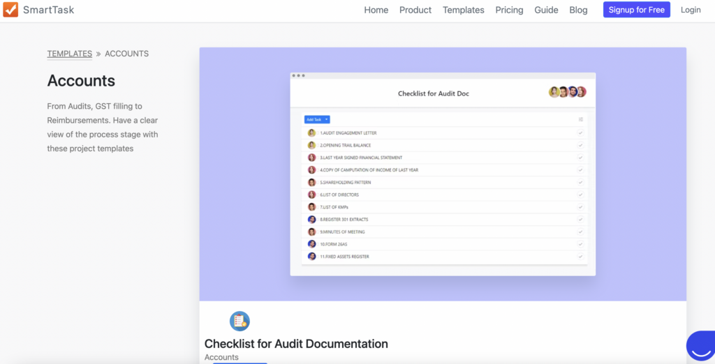 SmartTsk Homepage