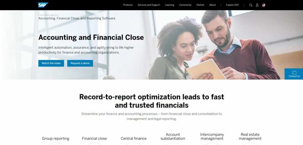 SAP homepage
