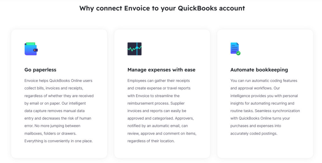 quickbooks vs excel integrating with Envoice
