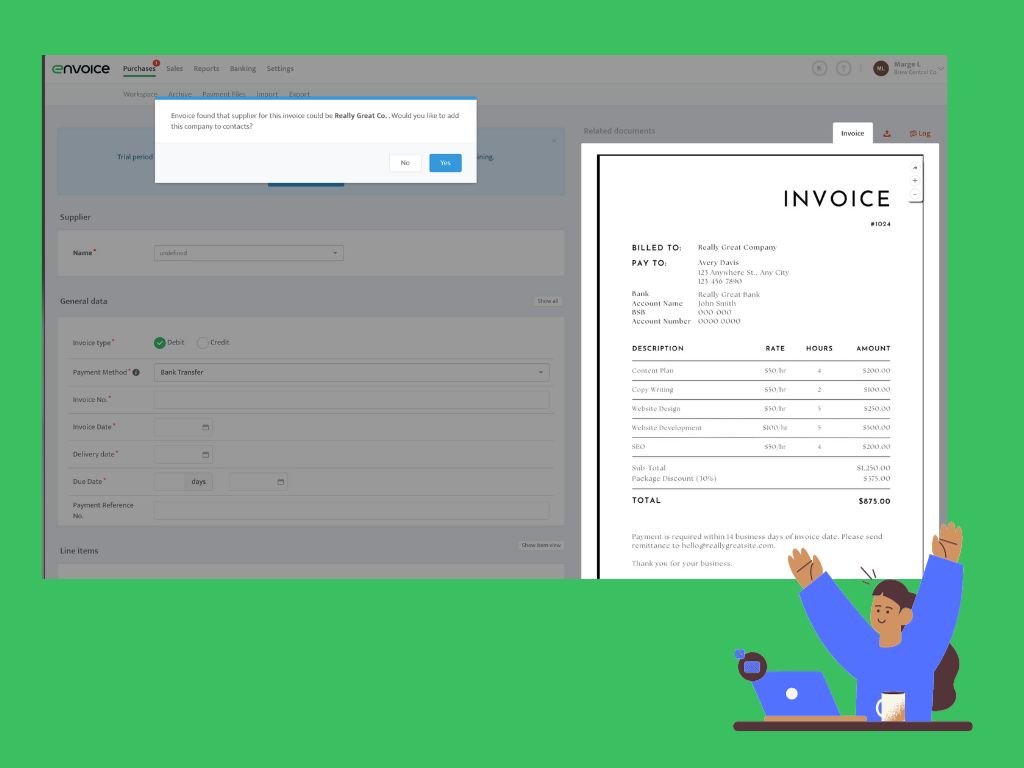 nvoice processing with Envoice