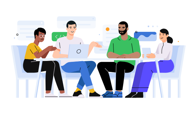 co workers in a meeting