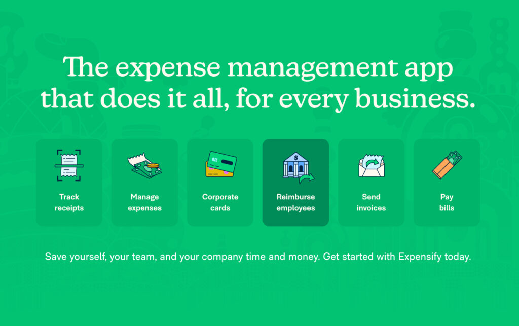 Screenshot for Expensify.com website