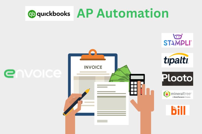 Screenshot for QuickBooks website to set up and run a completely automated accounts payable process using ENVOICE