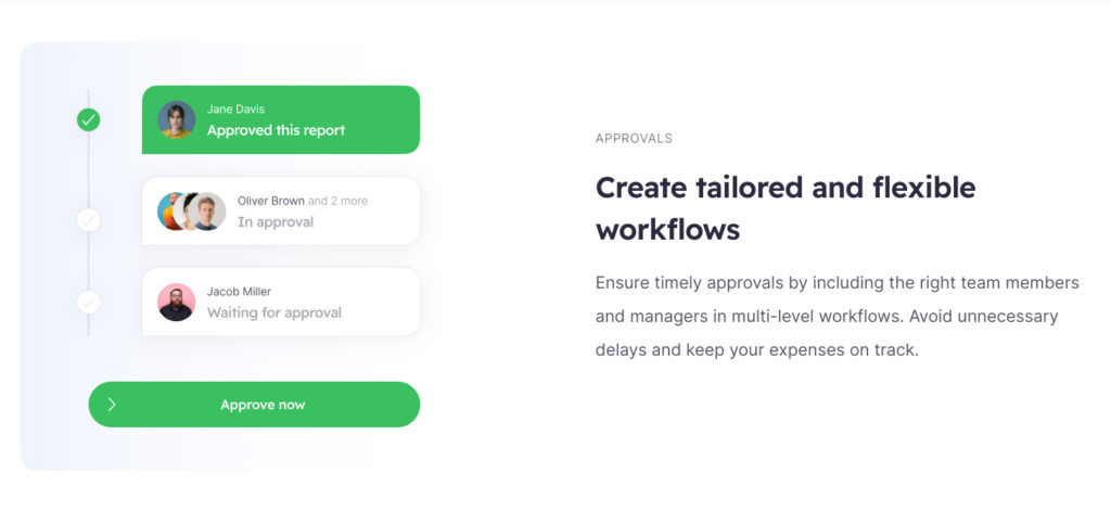 Screenshot for Envoice set up workflow page