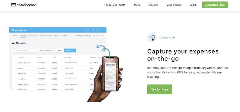 screenshot for Shoeboxed Receipt Scanner app