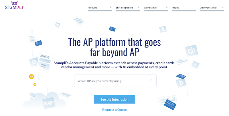 screenshot for Stampli website