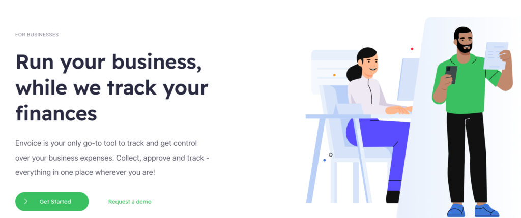 screenshot for QuickBooks website business page
