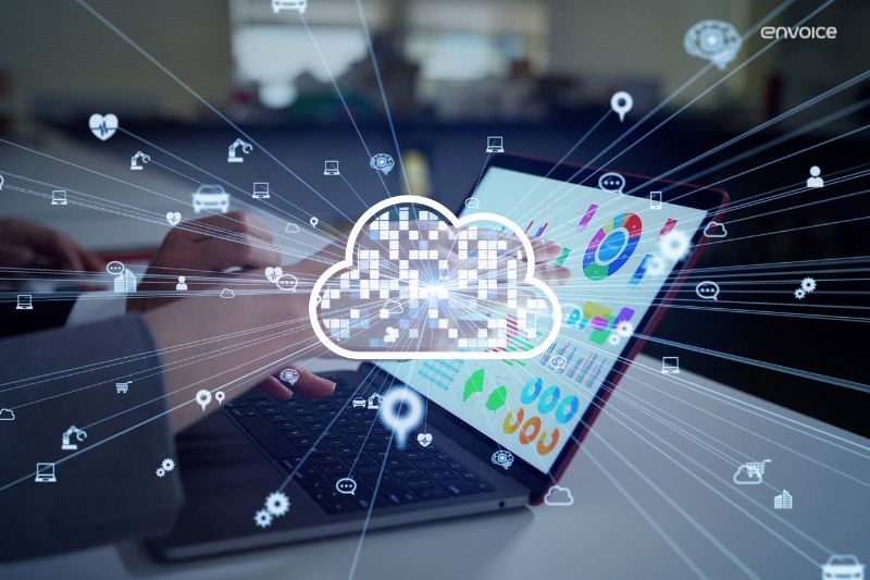 Cloud-based dashboard showing analytics—representing how to choose the right accounting software for your business